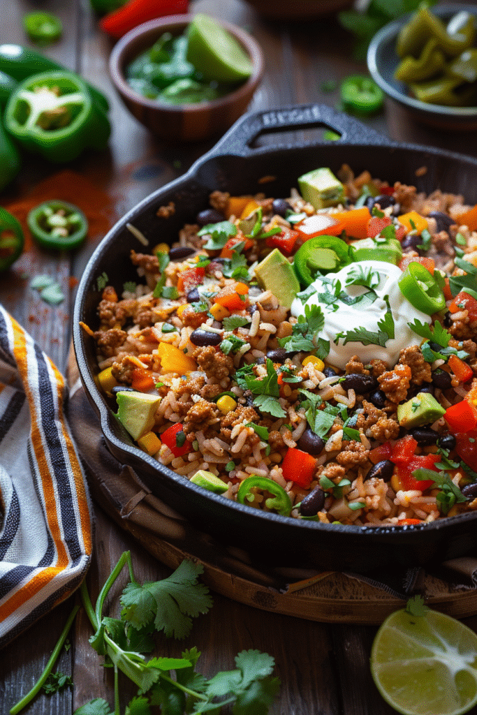 Turkey Taco Skillet with Rice