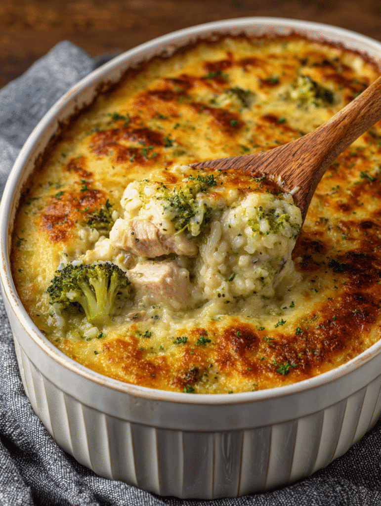 Easy Chicken Broccoli Rice Casserole