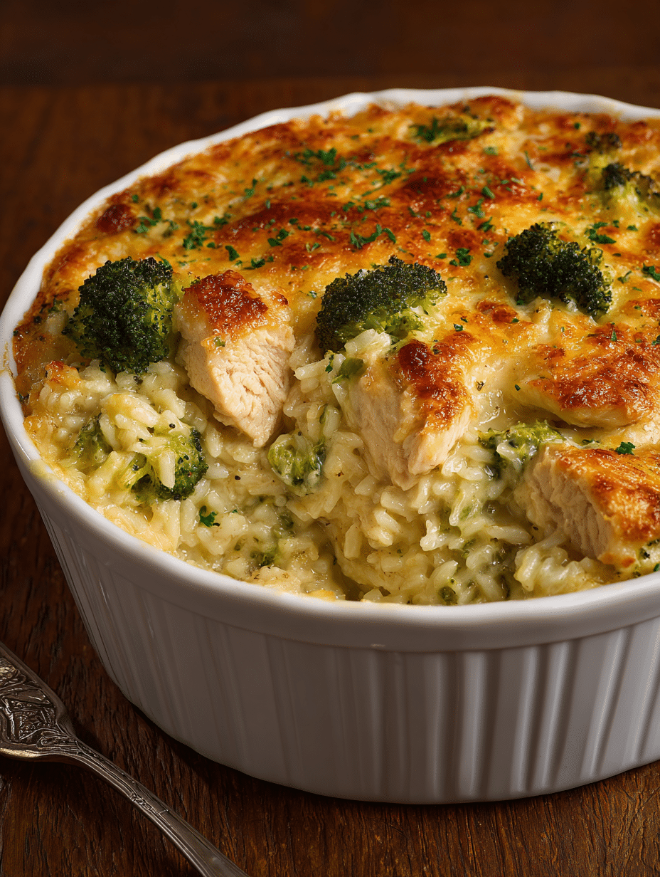 Easy Chicken Broccoli Rice Casserole