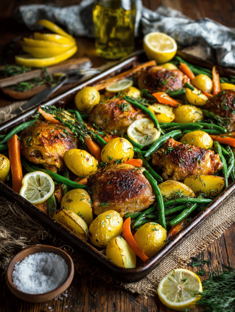 Lemon and Herb Chicken Sheet Pan Dinner