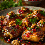 Easy Chicken with Pomegranate and Walnut