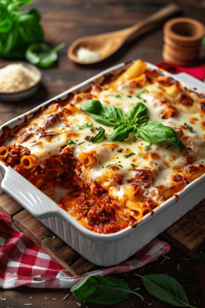 Baked Ziti with Meat Sauce