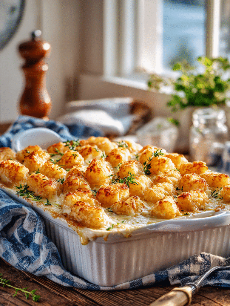 Fish and Tater Tots Casserole