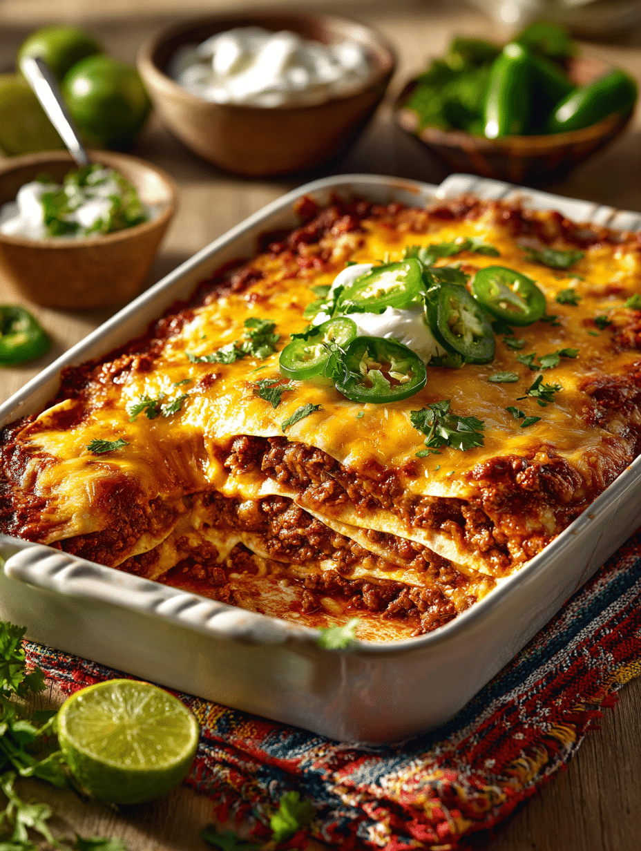 Easy Beef Enchilada Casserole