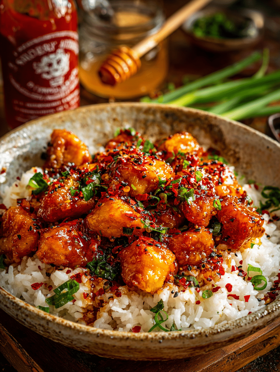 Easy Sriracha Honey Chicken