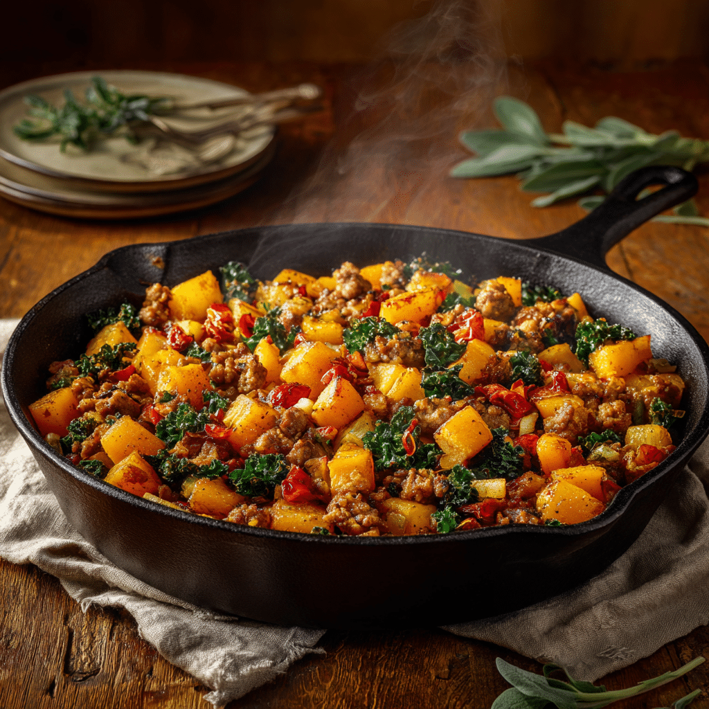 Easy Butternut Squash & Apple Hash