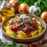 Spaghetti Squash and Meat Sauce
