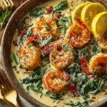Creamy Tuscan Shrimp with Garlic