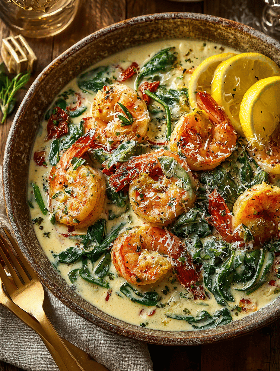 Creamy Tuscan Shrimp with Garlic