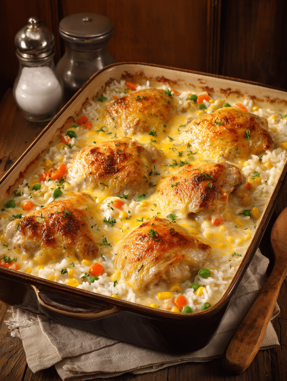 Creamy Chicken & Rice Bake