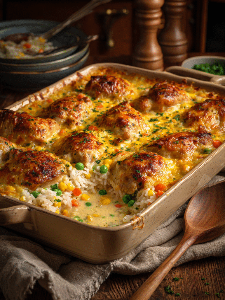 Creamy Chicken & Rice Bake