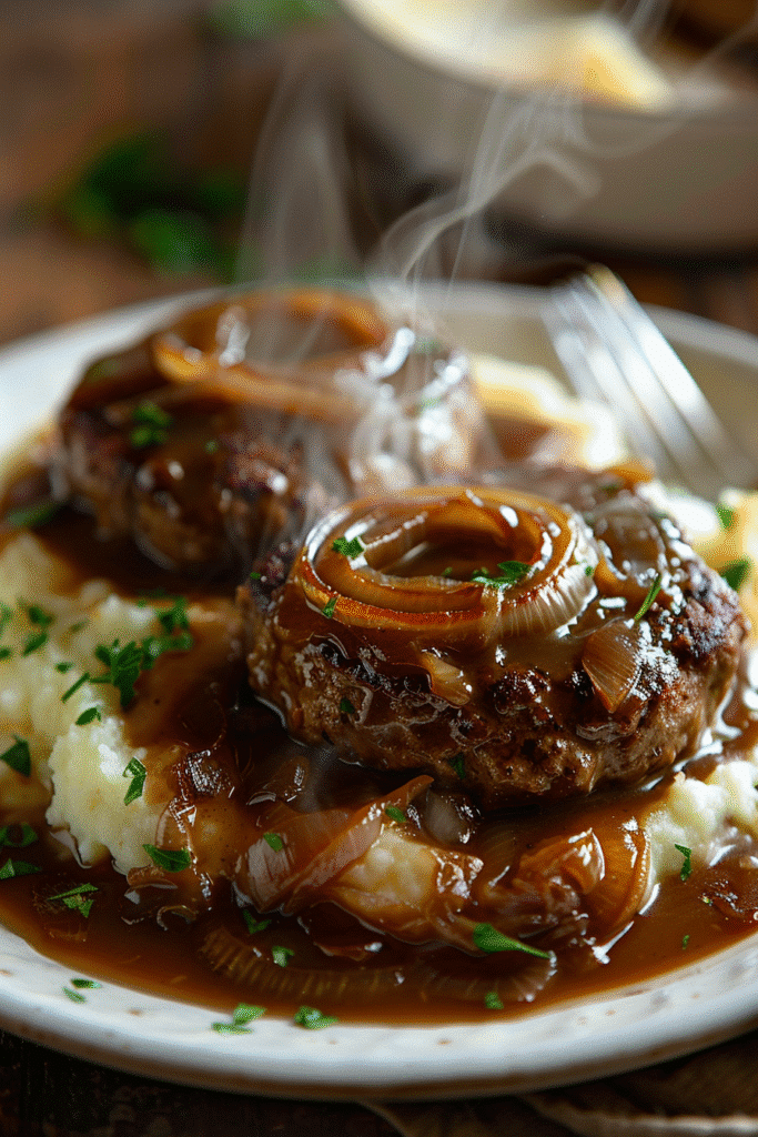 Hamburger Steak with Onion Gravy
