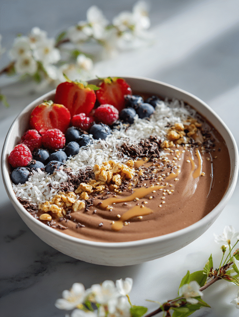 High-Protein Vegan Chocolate Smoothie Bowl