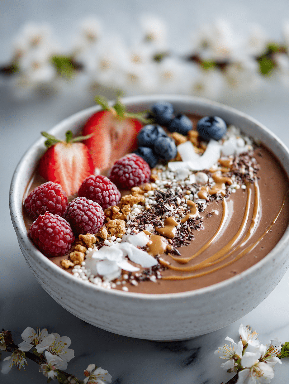 High-Protein Vegan Chocolate Smoothie Bowl