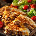 Easy Cheeseburger Quesadillas