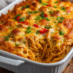 Spicy Southern Chicken Spaghetti Casserole
