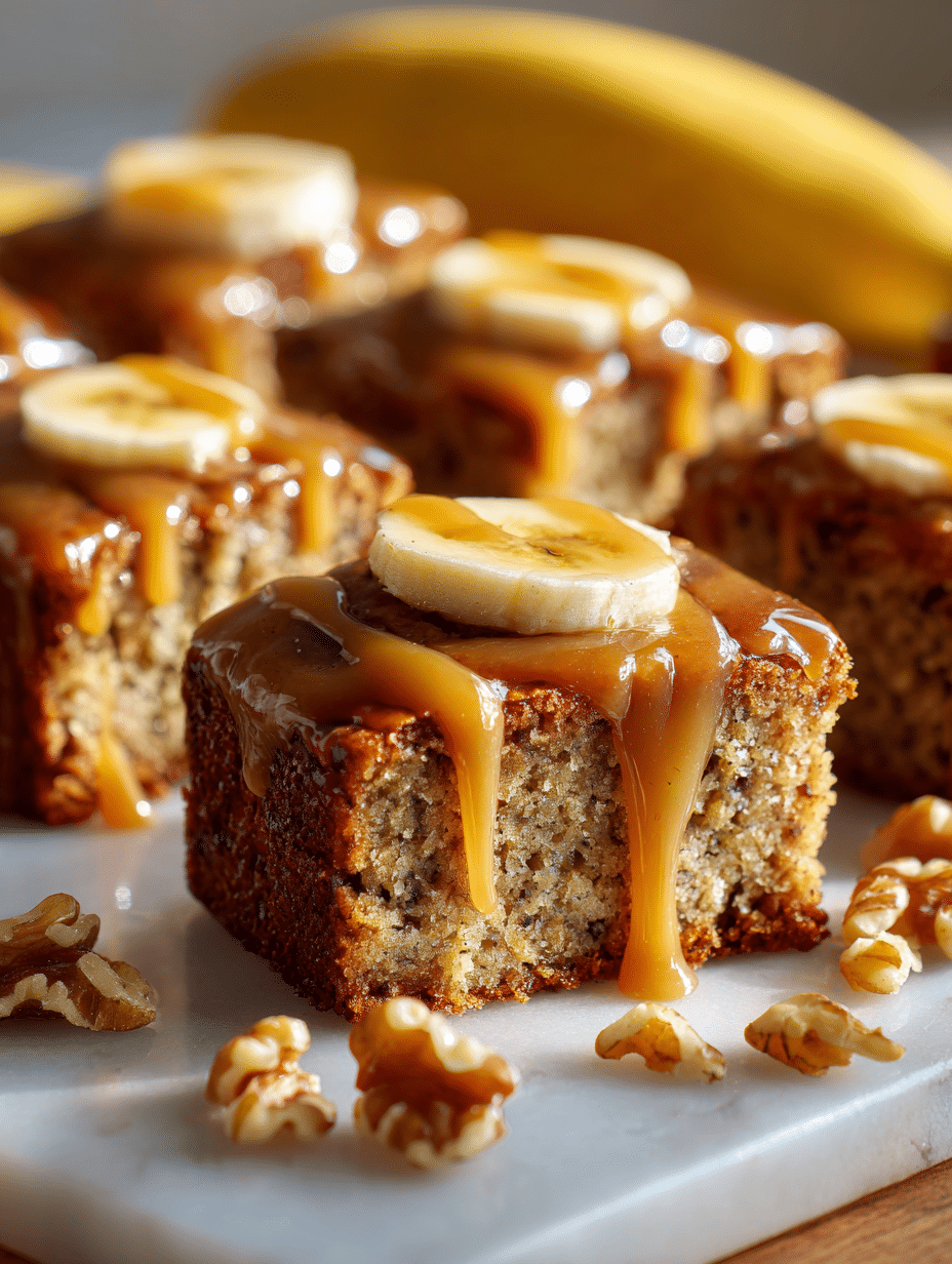 Banana Bread Bars with Brown Butter Glaze