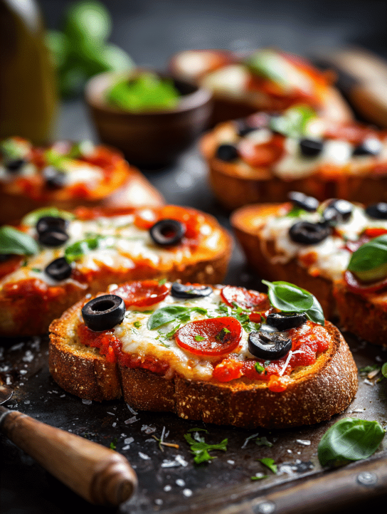 Simple Garlic Toast Pizzas