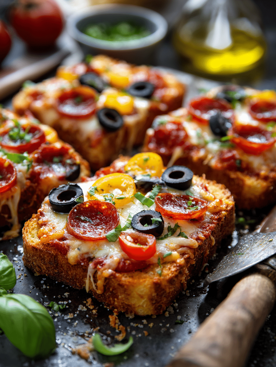 Simple Garlic Toast Pizzas