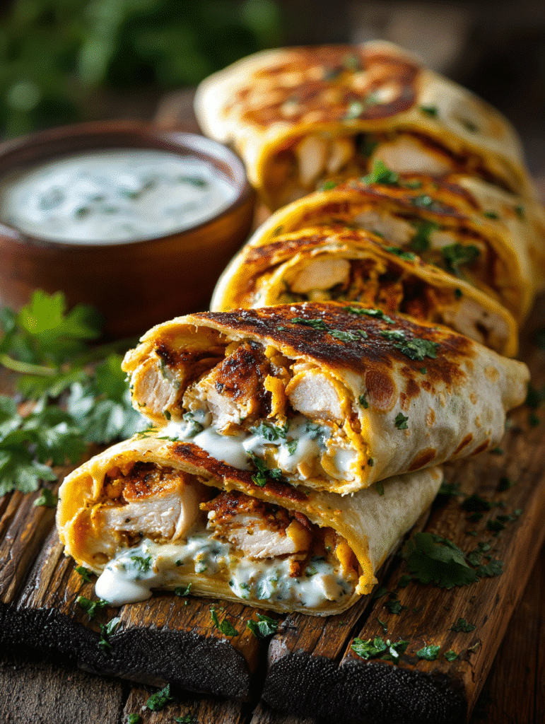 Quick Ranch Chicken Wraps
