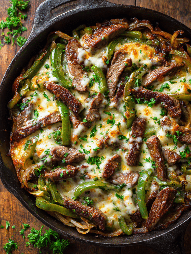 Philly Cheesesteak Skillet