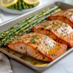Sheet Pan Lemon Garlic Salmon and Asparagus Dinner