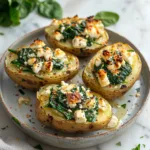 Spinach and Feta Baked Potatoes
