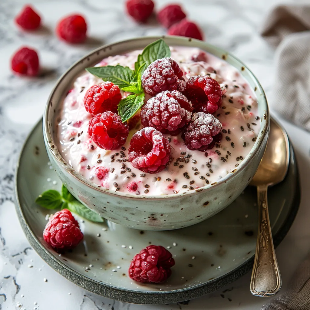 Raspberry Coconut Chia Pudding Recipe
