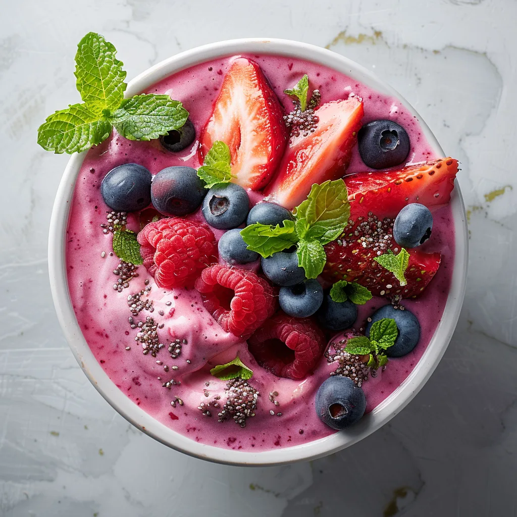 Berry Smoothie Bowl with Fresh Toppings