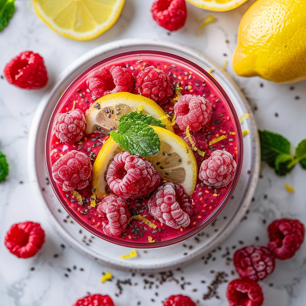 Raspberry Lemon Chia Pudding