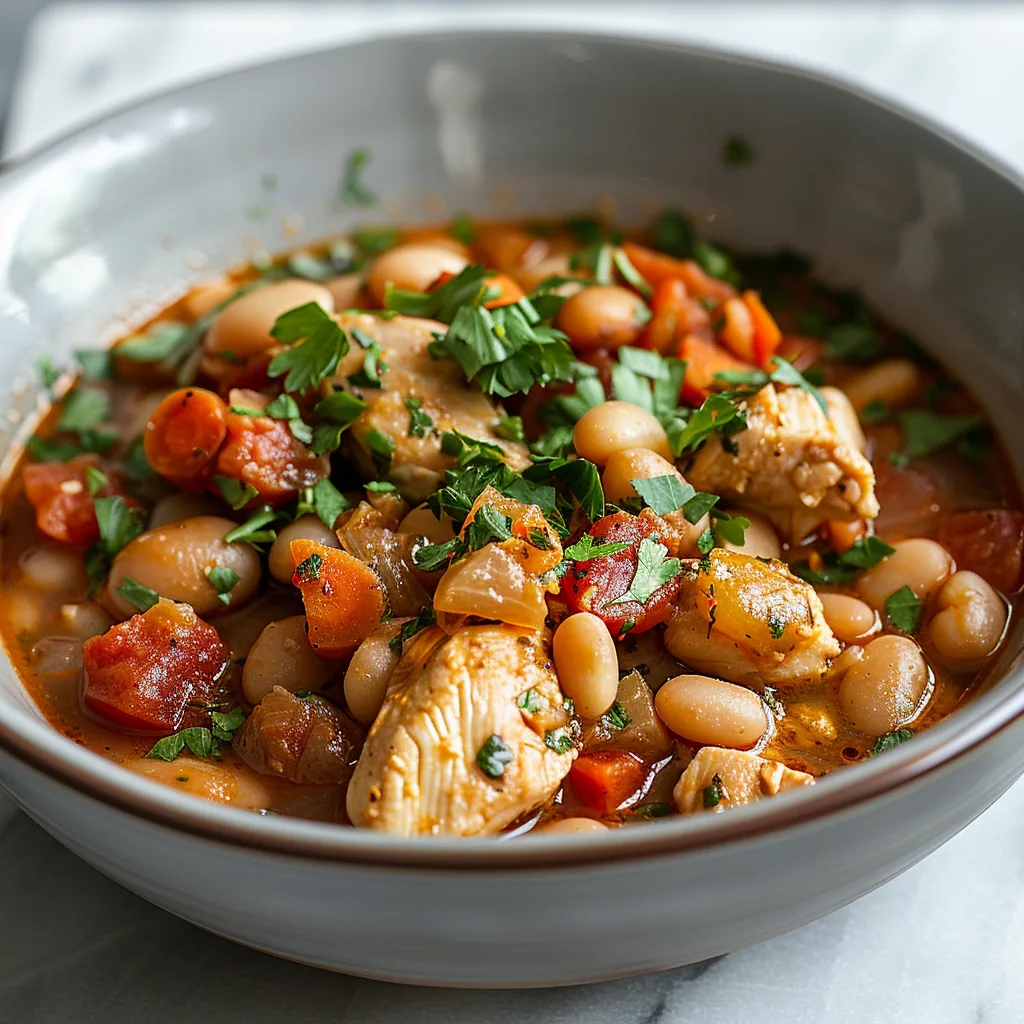 Skillet Chicken and White Bean Stew: A Flavorful Heartwarming Dish