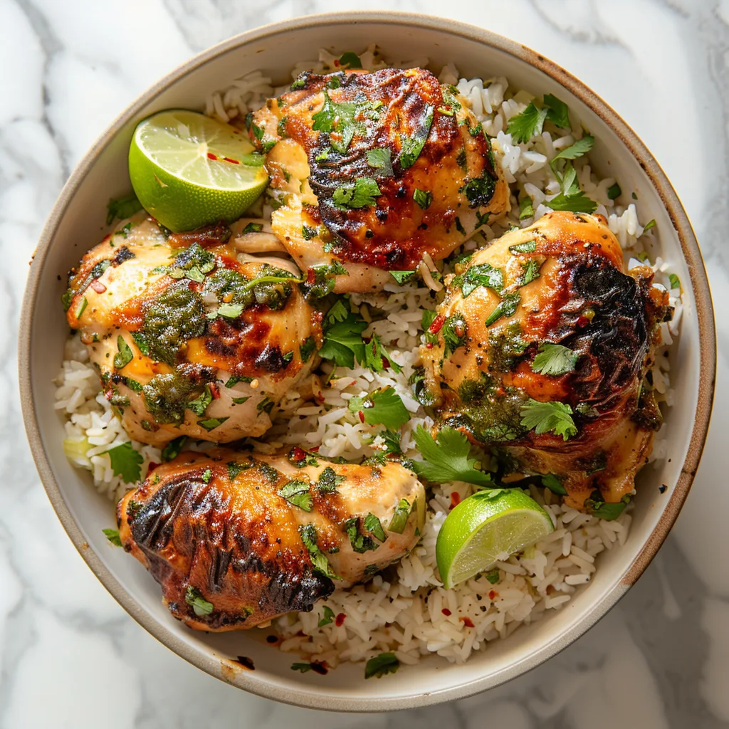 Salsa Verde Chicken and Rice Bake
