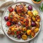 Tangy Greek Yogurt Marinated Chicken with Roasted Vegetables