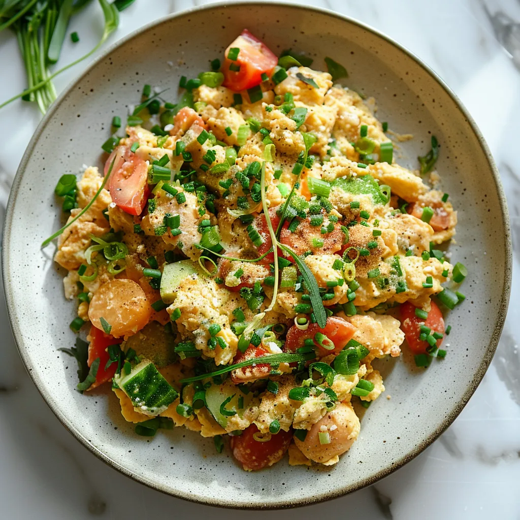 Protein-Packed Veggie and Egg White Scramble