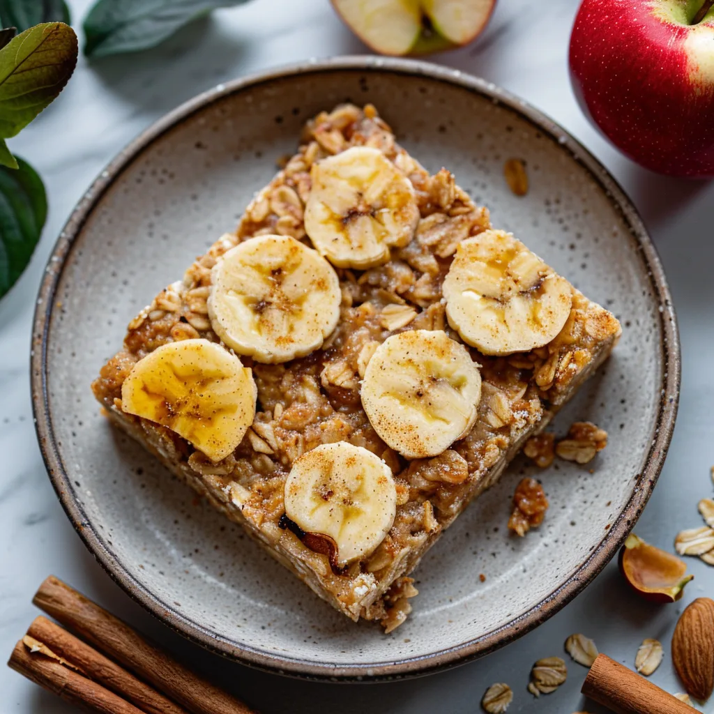 Apple Cinnamon Banana Oatmeal Bars: A Healthy Breakfast Treat
