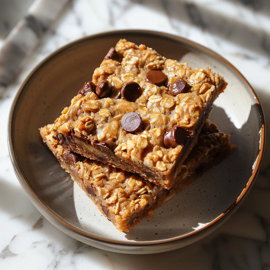 Decadent Banana Oatmeal Chocolate Chip Cookie Bars