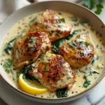 Creamy Lemon Chicken with Spinach
