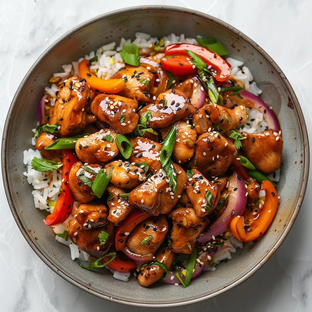 Szechuan Chicken Stir-Fry Recipe with Fresh Peppers