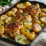 Baked Garlic Parmesan Chicken & Potatoes