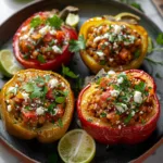 Vegetarian Lentil and Feta Stuffed Peppers