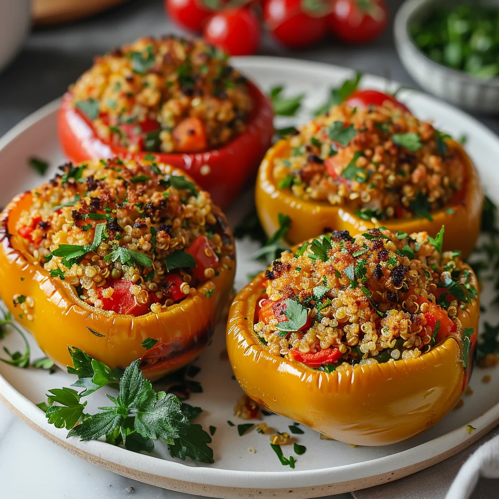 Quinoa Turkey Stuffed Peppers Recipe