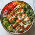 Salmon Power Bowls with Lemon Tahini Sauce