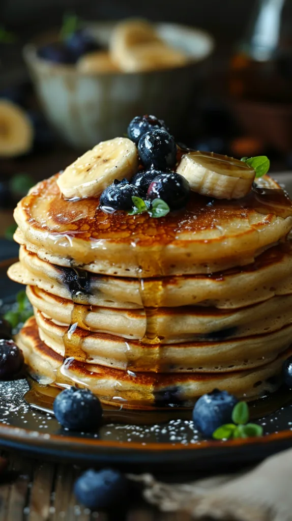 Mini Banana Blueberry Pancakes: Easy Healthy Recipe