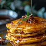 Spiced Pumpkin Cinnamon Roll Pancakes