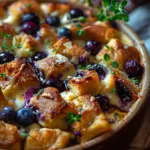 Blueberry & Cream Cheese French Toast Casserole