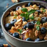 Blueberry Almond Streusel French Toast Casserole