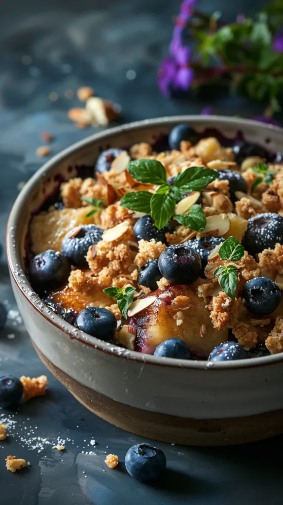Blueberry Almond Streusel French Toast Casserole