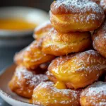 Vanilla Bean Cream Cheese Beignets with Macerated Strawberries