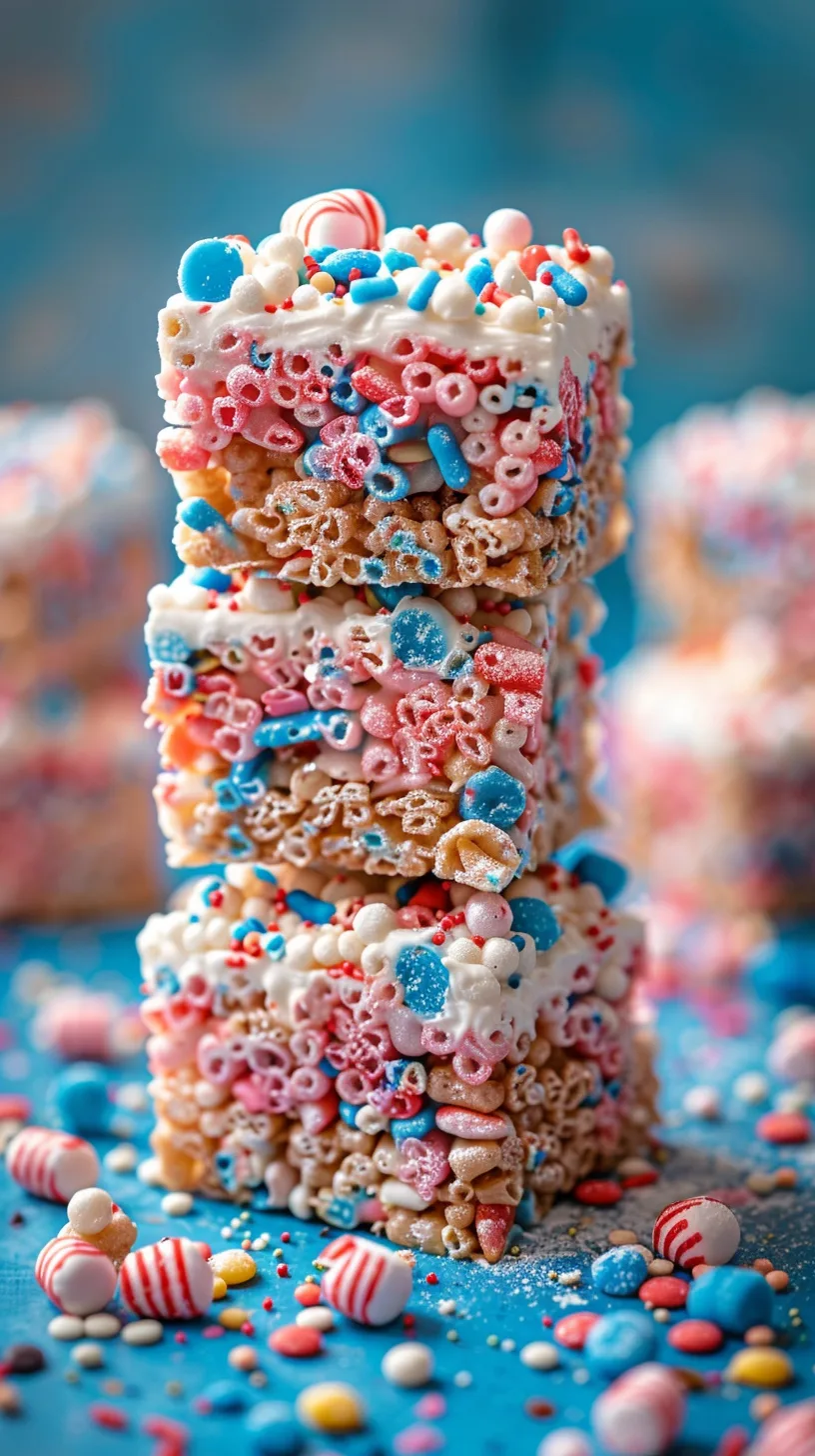 Red White and Blue Rice Krispie Treats Recipe