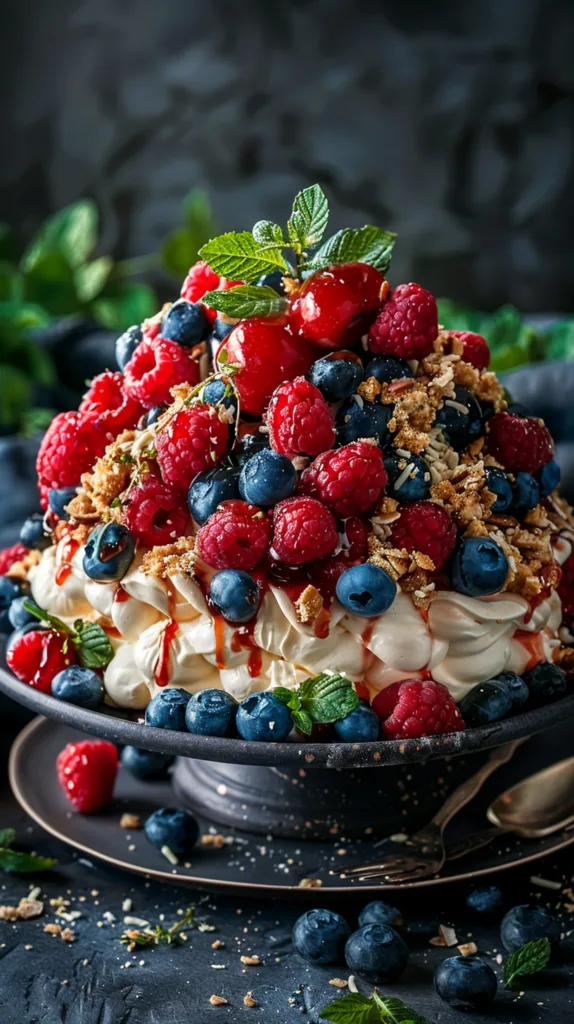 Red White and Blue Cheesecake Salad Recipe